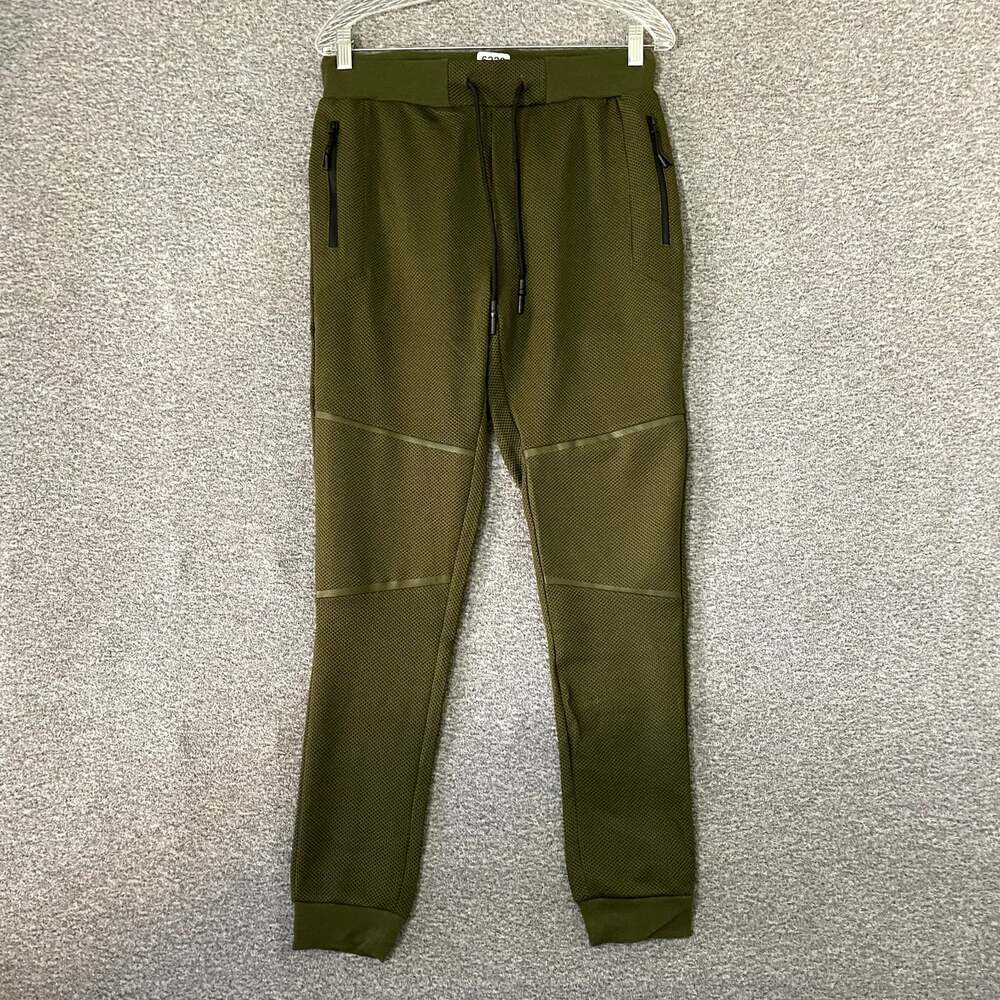 ZZZ By Ziya Active Men's Size Small Olive Green Textured Jogger 30" Pants